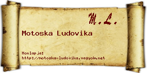 Motoska Ludovika névjegykártya
